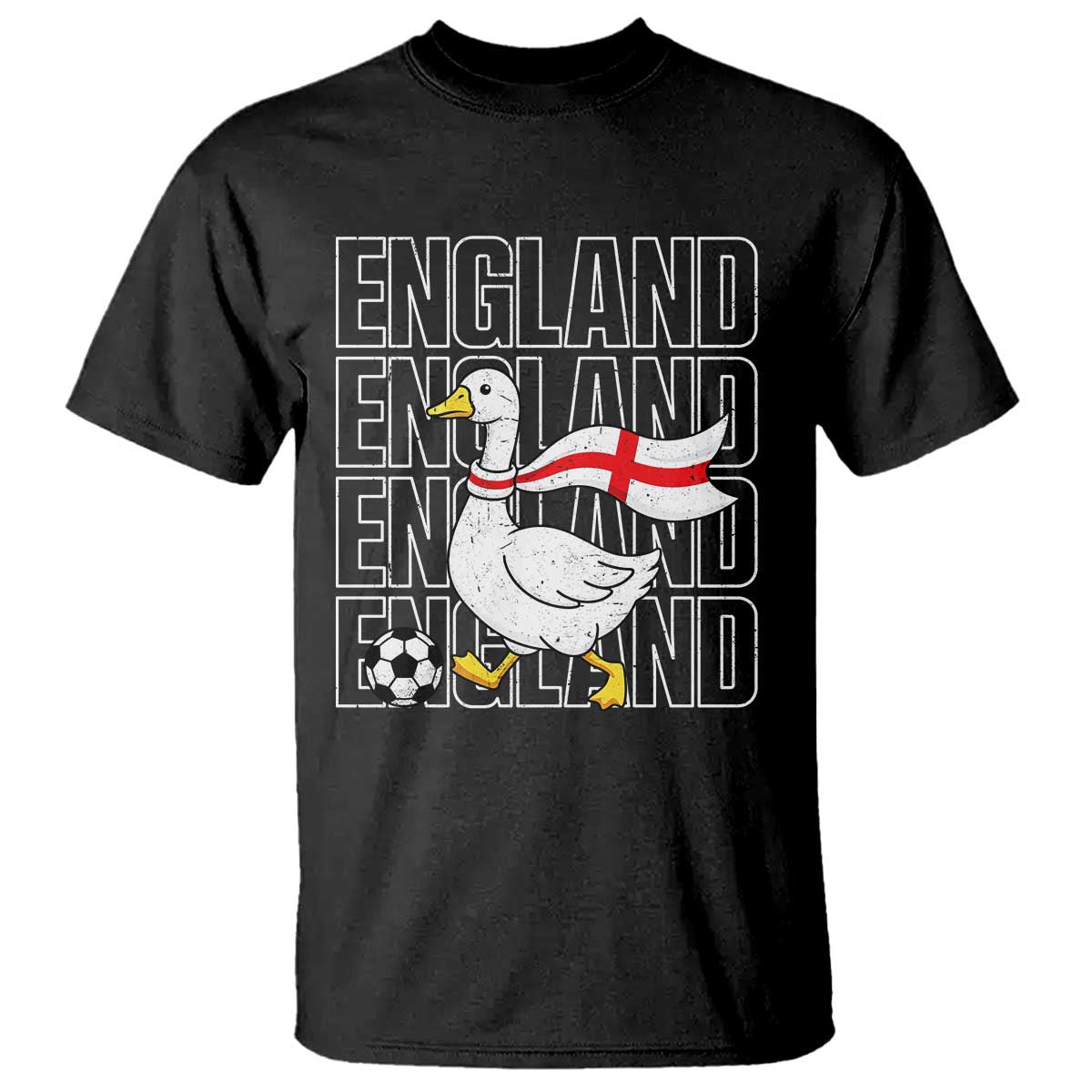 England Soccer Football T Shirt Silly Goose England Flag Fan Supporter