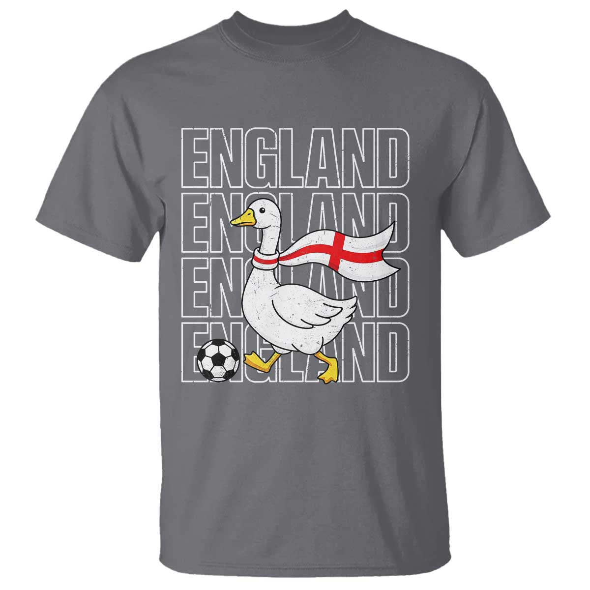 England Soccer Football T Shirt Silly Goose England Flag Fan Supporter