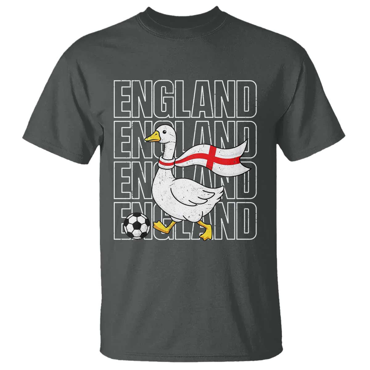 England Soccer Football T Shirt Silly Goose England Flag Fan Supporter