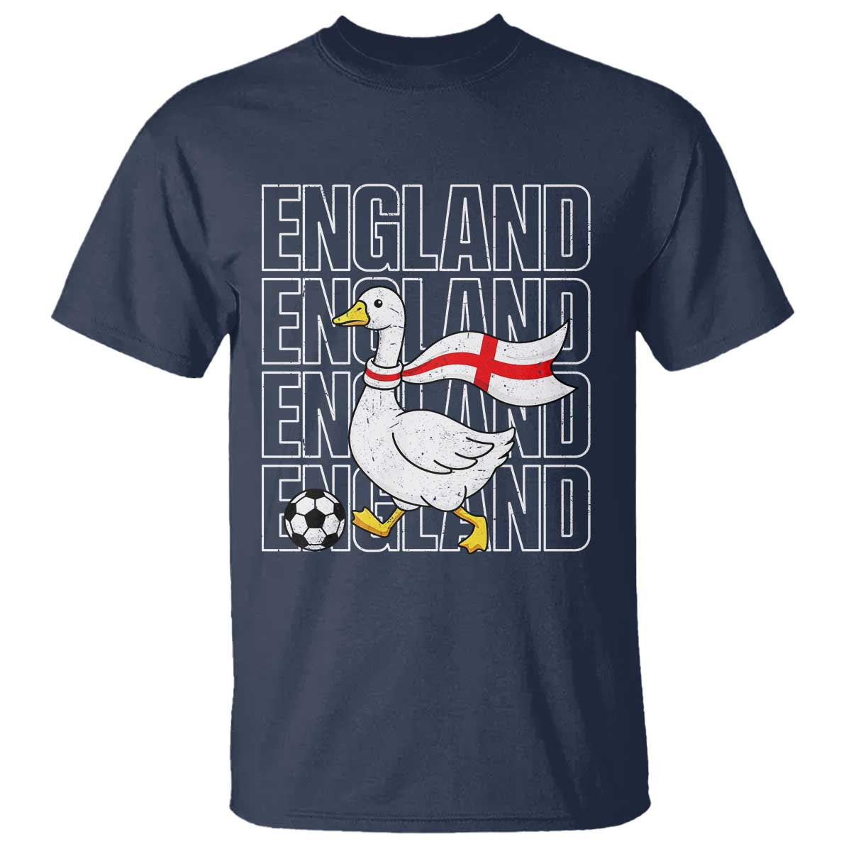 England Soccer Football T Shirt Silly Goose England Flag Fan Supporter