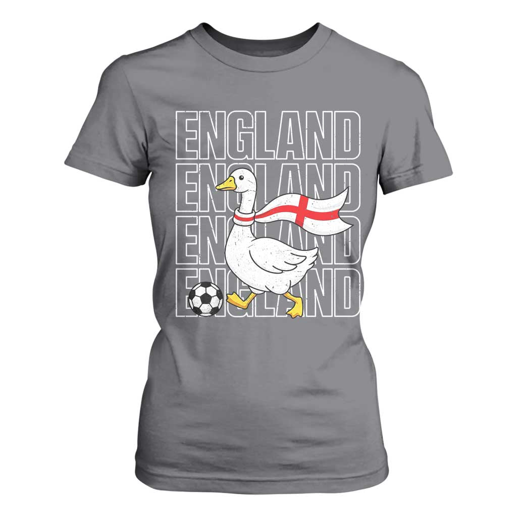 England Soccer Football T Shirt For Women Silly Goose England Flag Fan Supporter