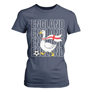 England Soccer Football T Shirt For Women Silly Goose England Flag Fan Supporter