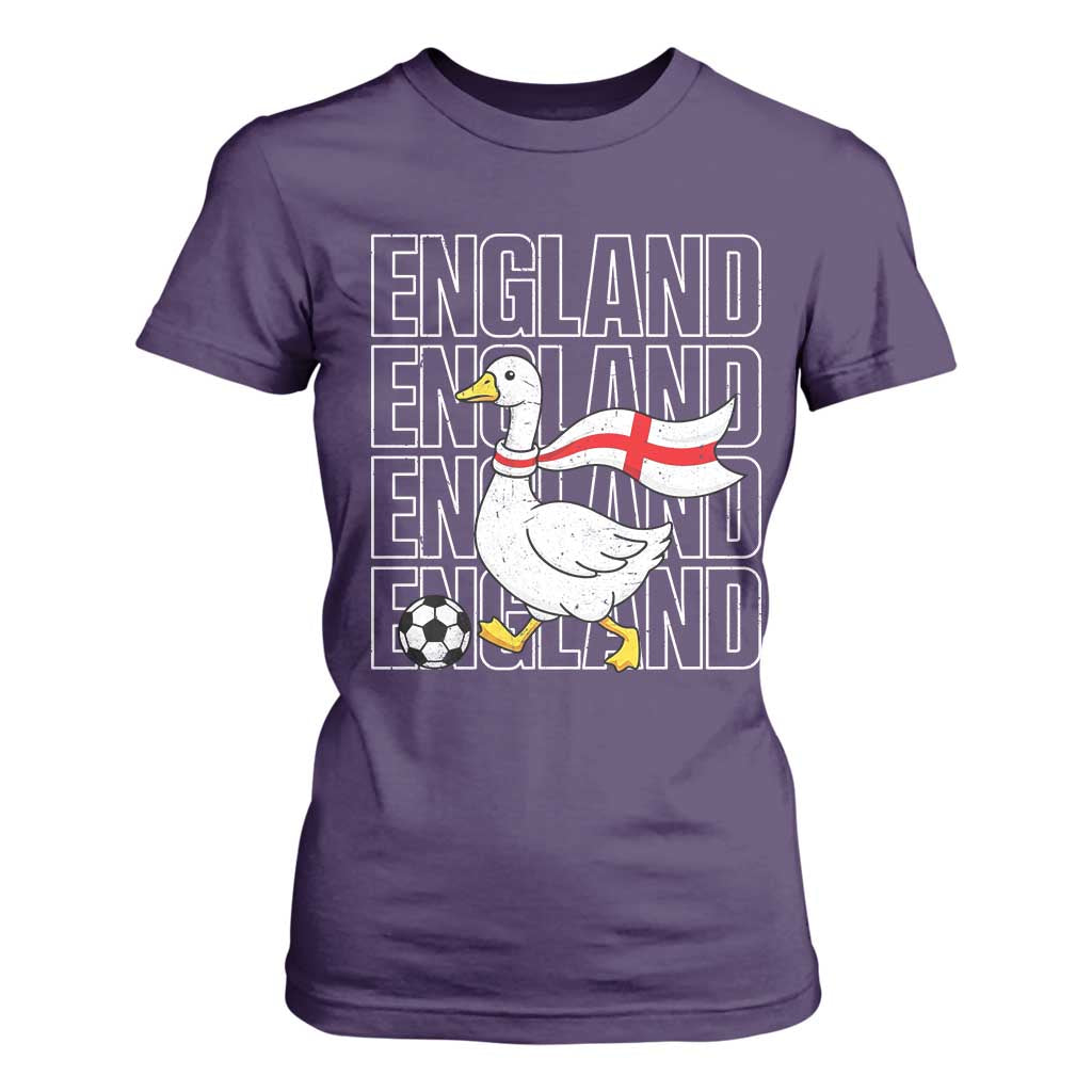 England Soccer Football T Shirt For Women Silly Goose England Flag Fan Supporter