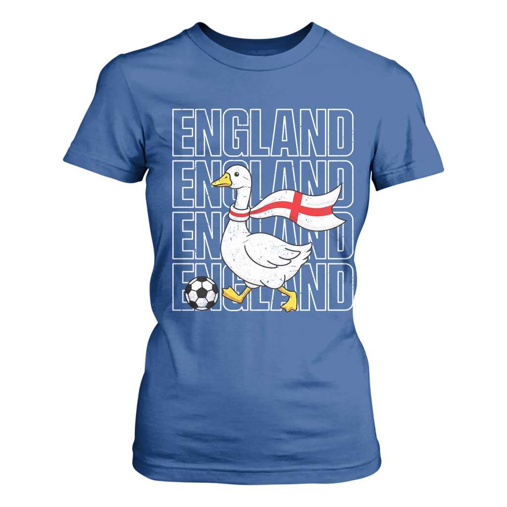 England Soccer Football T Shirt For Women Silly Goose England Flag Fan Supporter