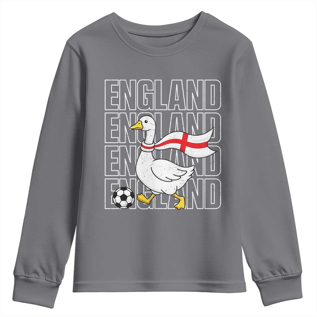 England Soccer Football Youth Sweatshirt Silly Goose England Flag Fan Supporter