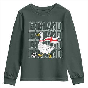 England Soccer Football Youth Sweatshirt Silly Goose England Flag Fan Supporter