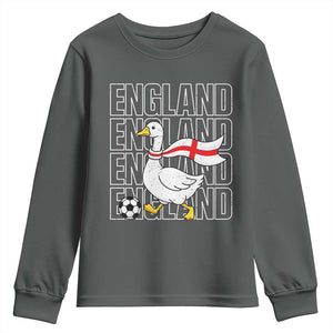 England Soccer Football Youth Sweatshirt Silly Goose England Flag Fan Supporter