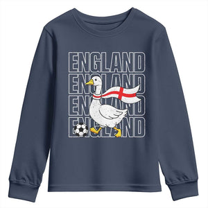 England Soccer Football Youth Sweatshirt Silly Goose England Flag Fan Supporter