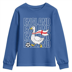 England Soccer Football Youth Sweatshirt Silly Goose England Flag Fan Supporter