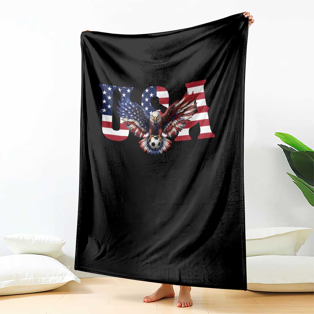 USA Soccer Eagle American Flag Fan Throw Blanket TS14 Print Your Wear