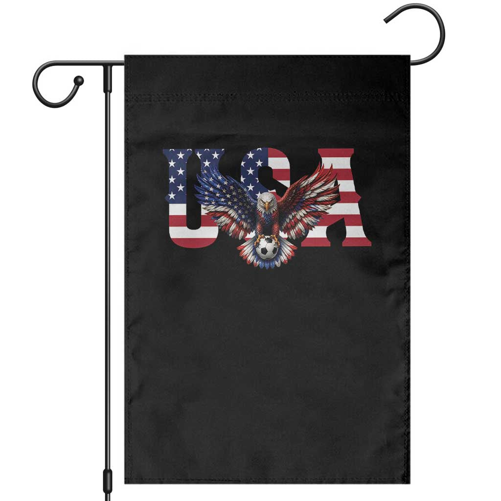 USA Soccer Eagle American Flag Fan Garden Flag TS14 Black Print Your Wear