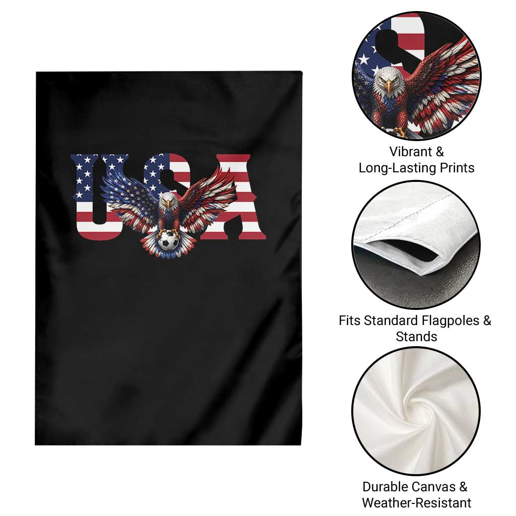USA Soccer Eagle American Flag Fan Garden Flag TS14 Print Your Wear