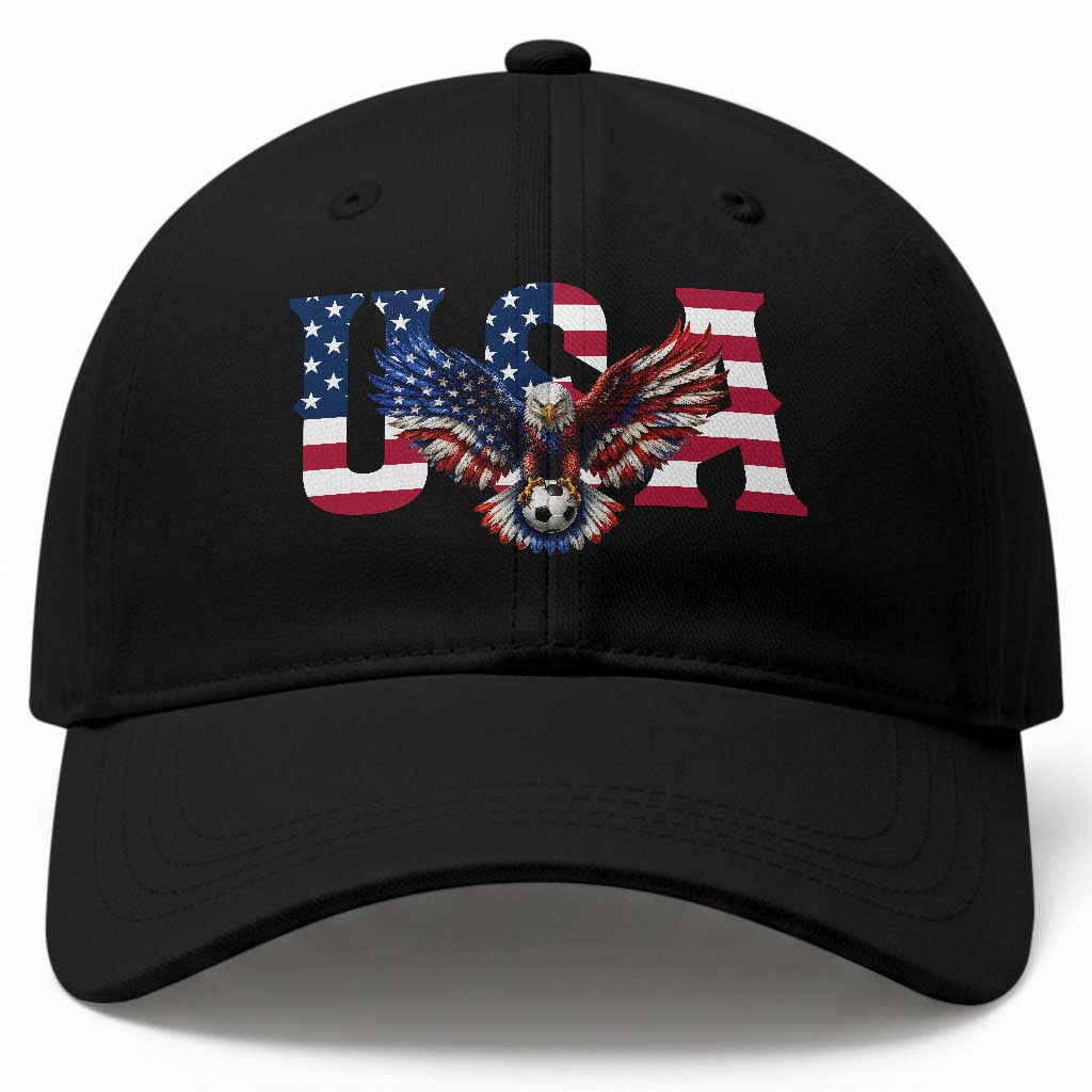USA Soccer Eagle American Flag Fan Baseball Cap TS14 Print Your Wear