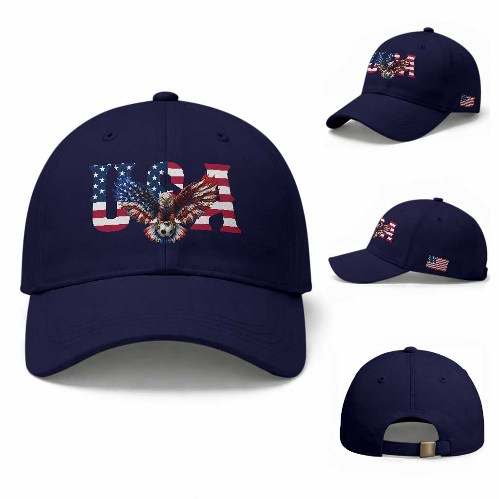 USA Soccer Eagle American Flag Fan Baseball Cap