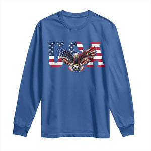 USA Soccer Eagle American Flag Fan Long Sleeve Shirt