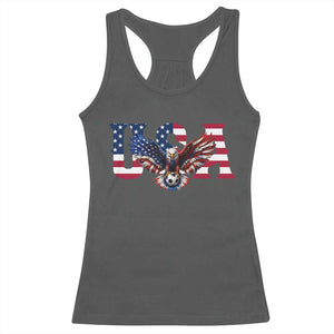 USA Soccer Eagle American Flag Fan Racerback Tank Top
