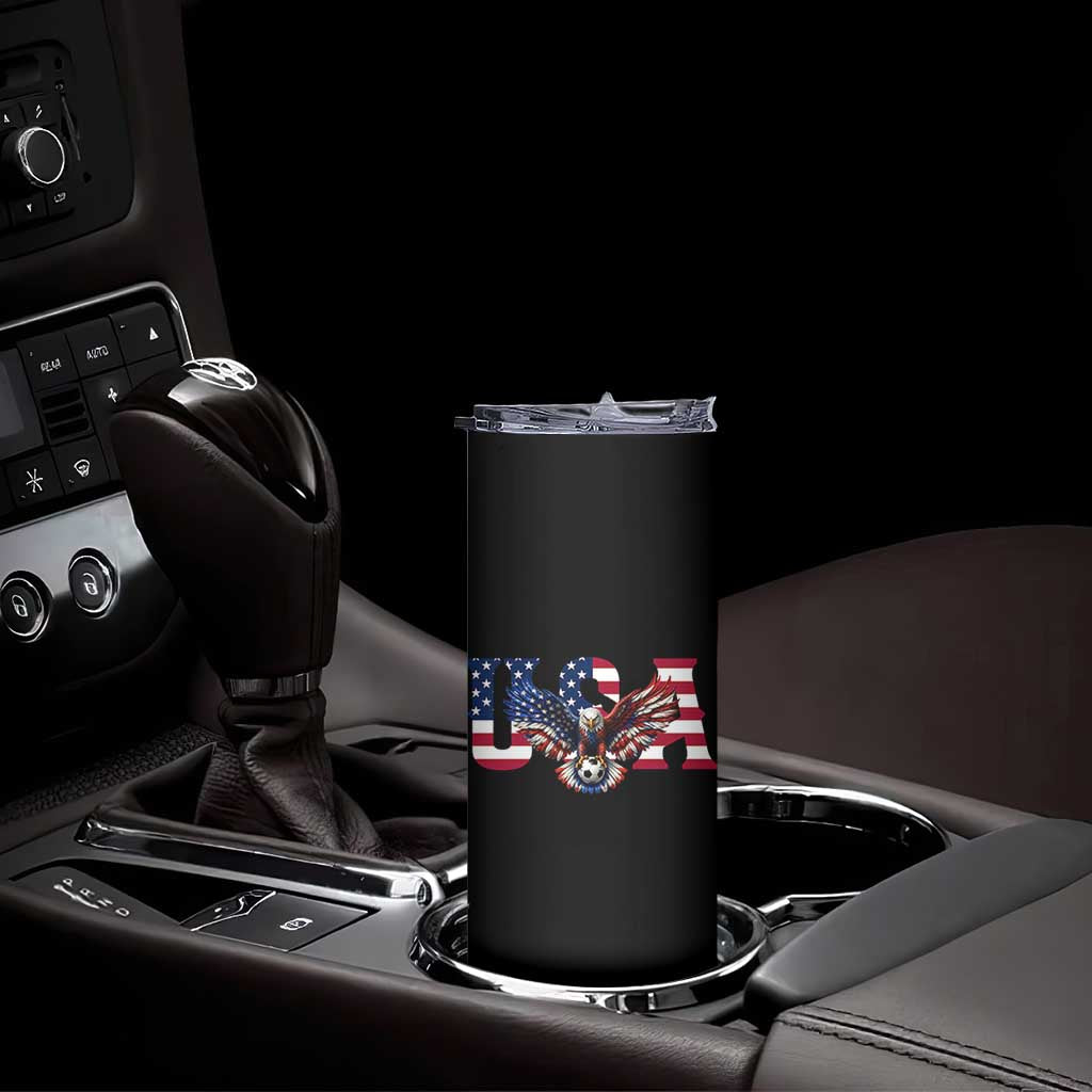 USA Soccer Eagle American Flag Fan Skinny Tumbler TS14 Print Your Wear