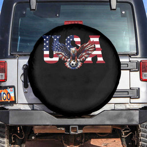 USA Soccer Eagle American Flag Fan Spare Tire Cover TS14 No hole Black Print Your Wear