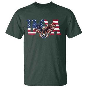 USA Soccer Eagle American Flag Fan T Shirt