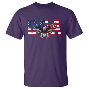 USA Soccer Eagle American Flag Fan T Shirt