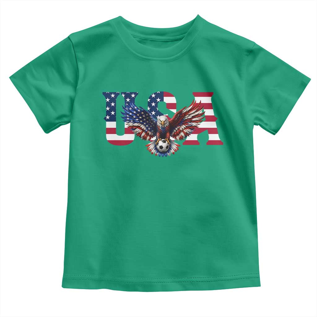 USA Soccer Eagle American Flag Fan Toddler T Shirt