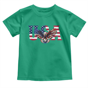 USA Soccer Eagle American Flag Fan Toddler T Shirt