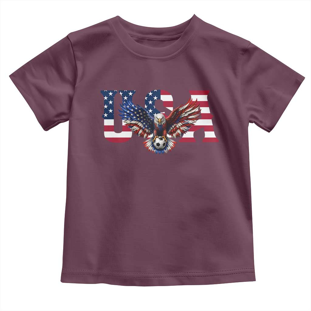 USA Soccer Eagle American Flag Fan Toddler T Shirt
