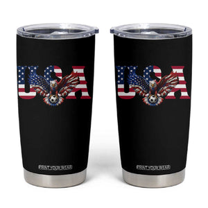 USA Soccer Eagle American Flag Fan Tumbler Cup TS14 Black Print Your Wear