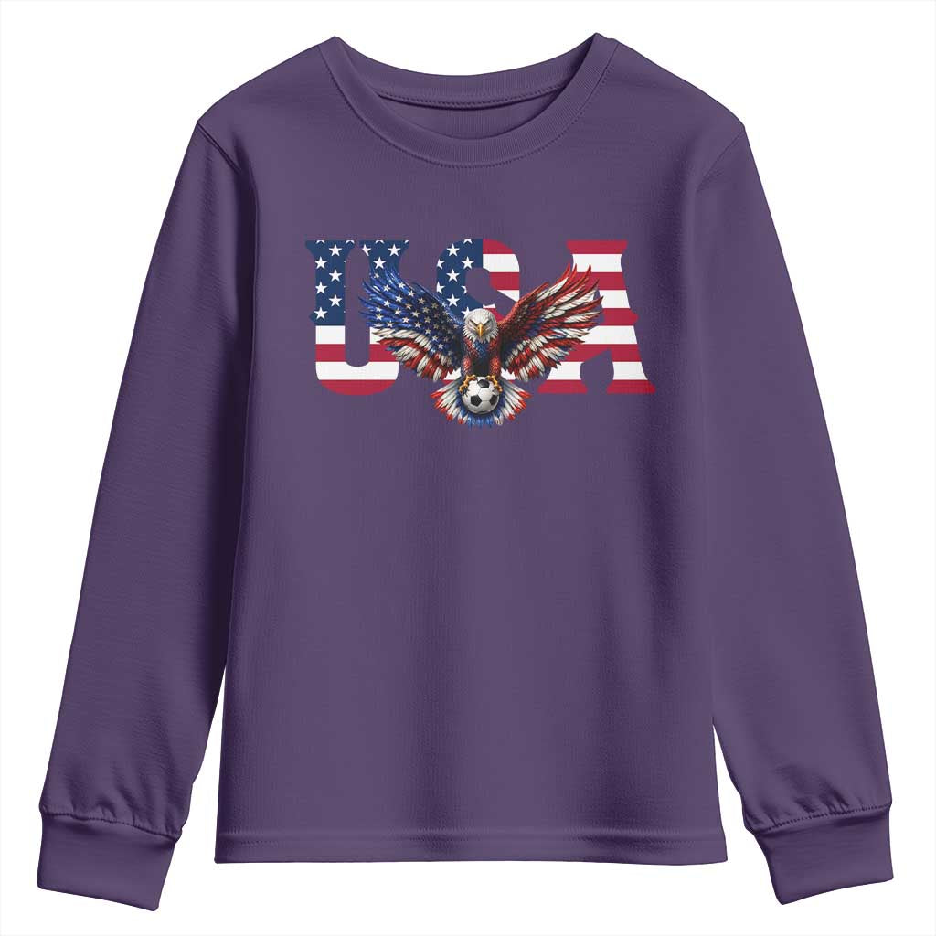 USA Soccer Eagle American Flag Fan Youth Sweatshirt