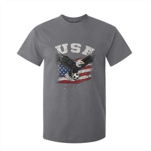 USA Soccer Bald Eagle American Flag Vintage T Shirt For Kid