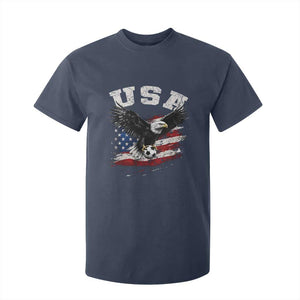 USA Soccer Bald Eagle American Flag Vintage T Shirt For Kid