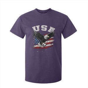 USA Soccer Bald Eagle American Flag Vintage T Shirt For Kid