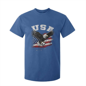 USA Soccer Bald Eagle American Flag Vintage T Shirt For Kid