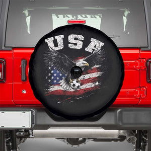 USA Soccer Bald Eagle American Flag Vintage Spare Tire Cover TS14 Black Print Your Wear