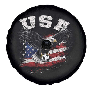 USA Soccer Bald Eagle American Flag Vintage Spare Tire Cover TS14 Print Your Wear