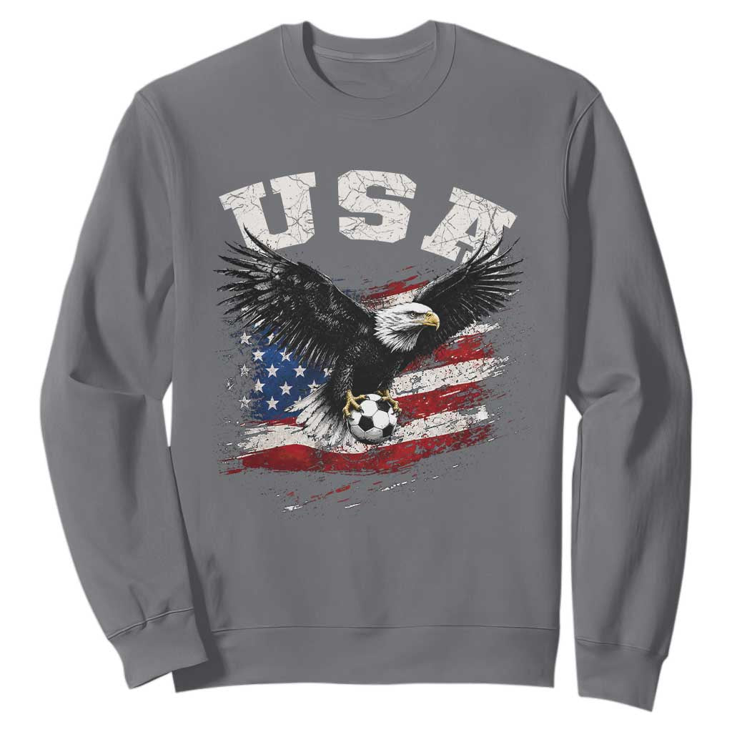 USA Soccer Bald Eagle American Flag Vintage Sweatshirt