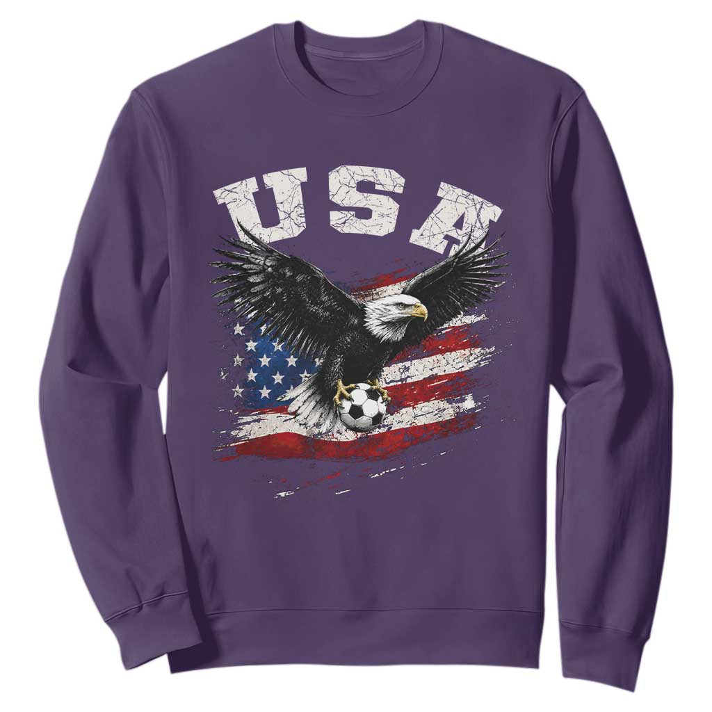 USA Soccer Bald Eagle American Flag Vintage Sweatshirt