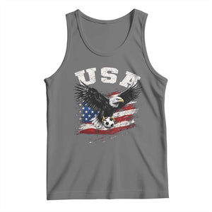 USA Soccer Bald Eagle American Flag Vintage Tank Top