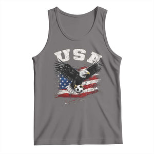 USA Soccer Bald Eagle American Flag Vintage Tank Top