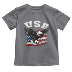 USA Soccer Bald Eagle American Flag Vintage Toddler T Shirt
