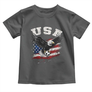 USA Soccer Bald Eagle American Flag Vintage Toddler T Shirt