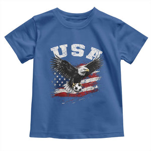 USA Soccer Bald Eagle American Flag Vintage Toddler T Shirt