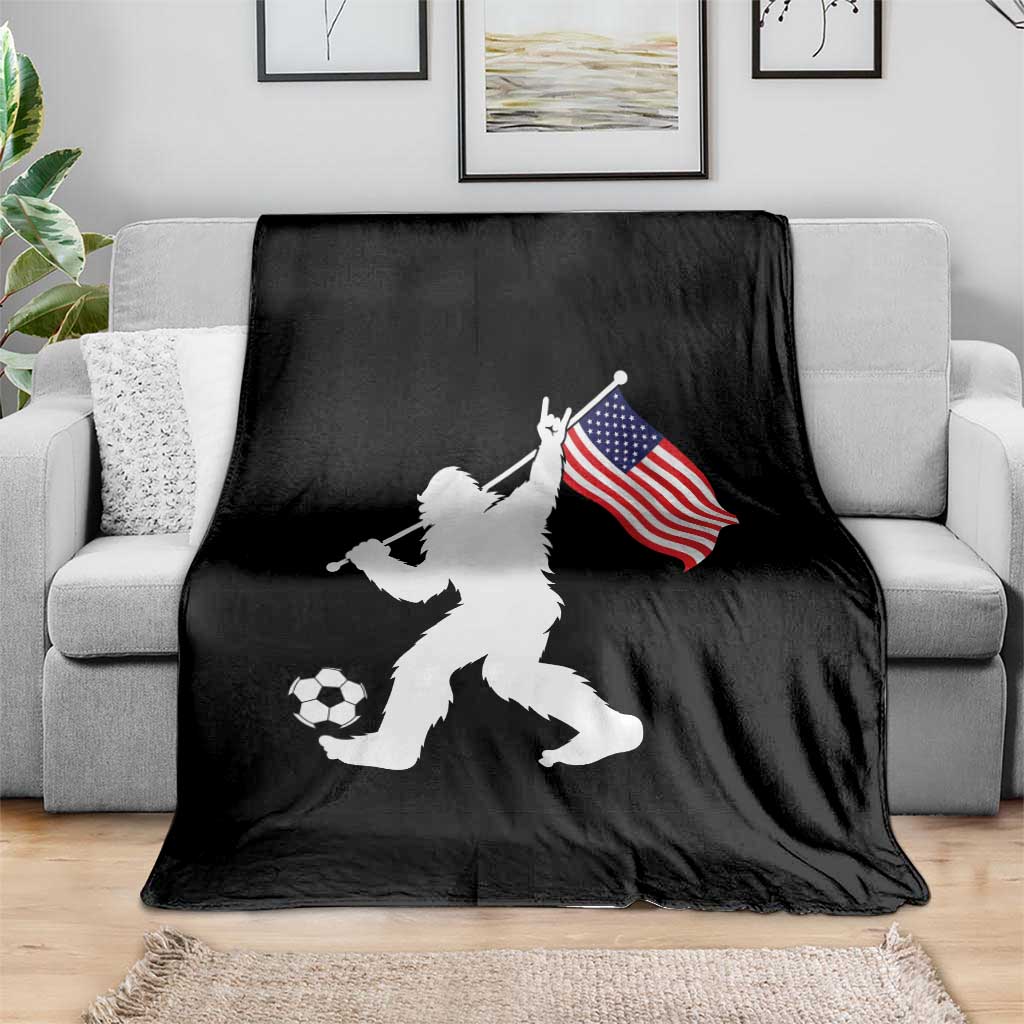 USA Soccer Bigfoot American Flag Fan Throw Blanket TS14 Print Your Wear
