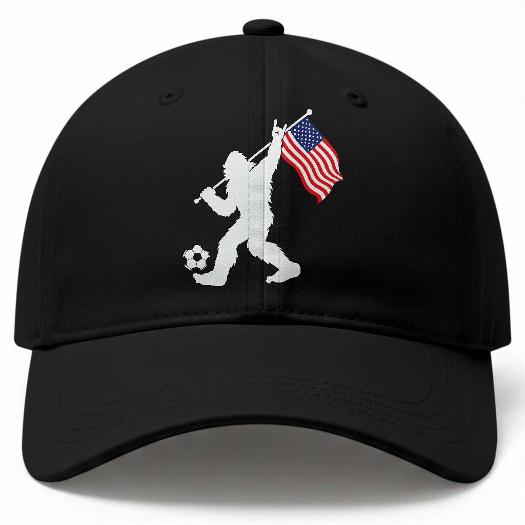 USA Soccer Bigfoot American Flag Fan Baseball Cap TS14 Print Your Wear