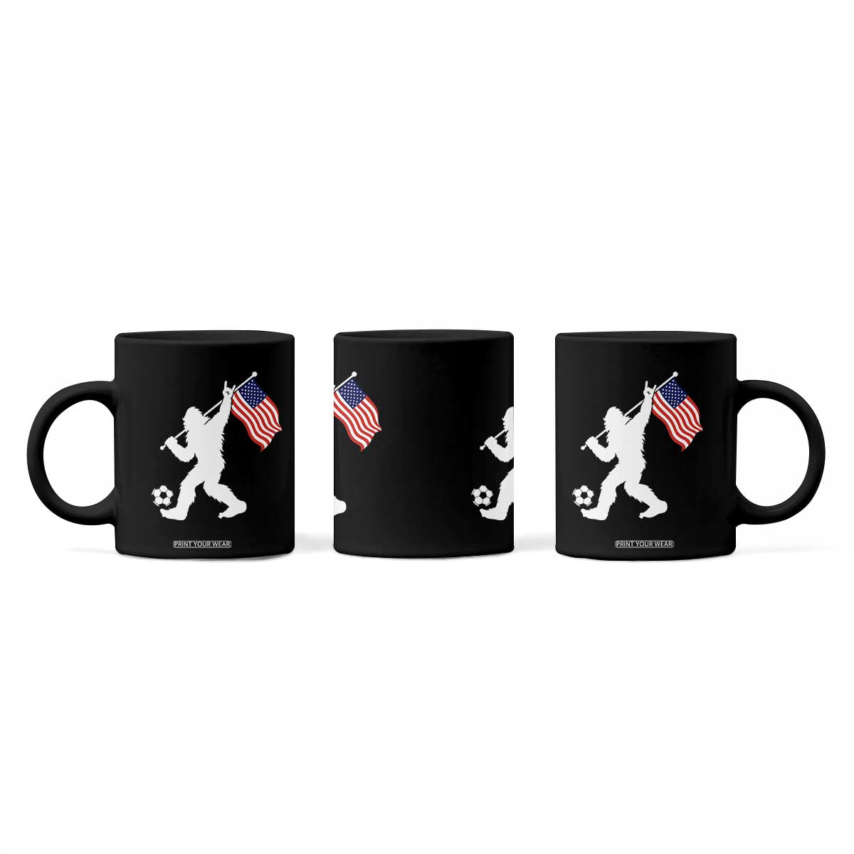 USA Soccer Bigfoot American Flag Fan Coffee Mug TS14 Print Your Wear