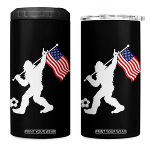 USA Soccer Bigfoot American Flag Fan 4 in 1 Can Cooler Tumbler TS14 One Size: 16 oz Black Print Your Wear