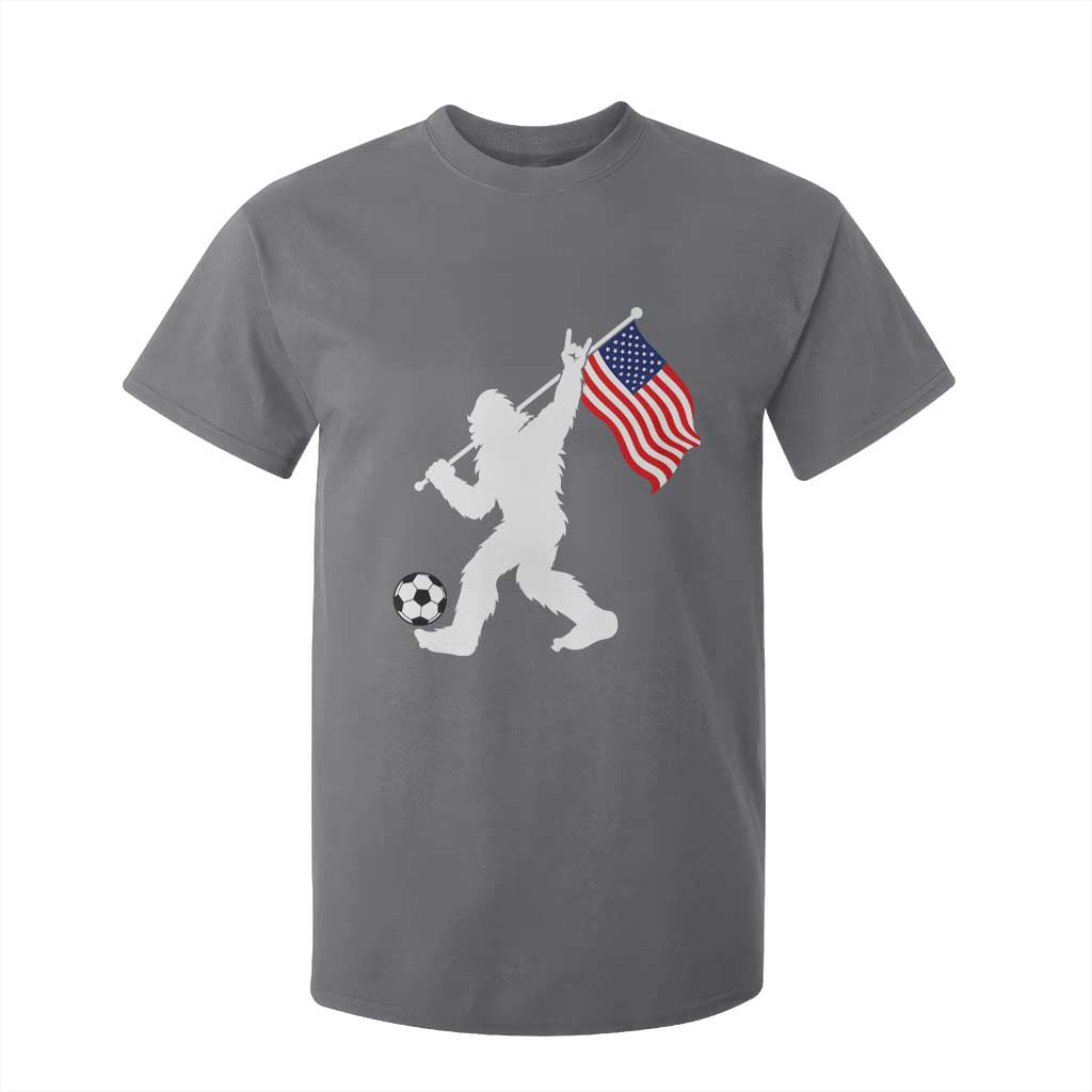 USA Soccer Bigfoot American Flag Fan T Shirt For Kid