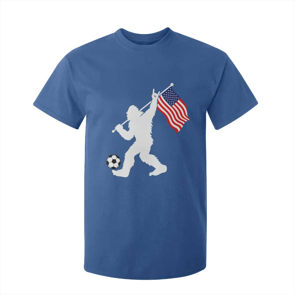 USA Soccer Bigfoot American Flag Fan T Shirt For Kid