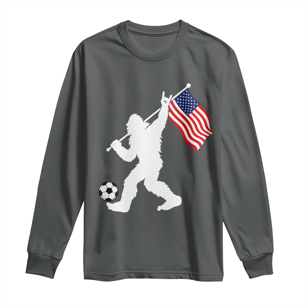 USA Soccer Bigfoot American Flag Fan Long Sleeve Shirt