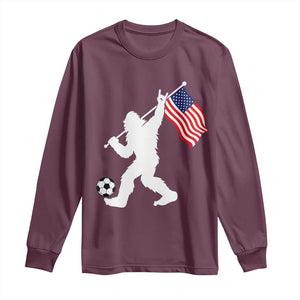 USA Soccer Bigfoot American Flag Fan Long Sleeve Shirt
